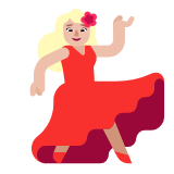 Microsoft(Windows) Woman Dancing: Medium-Light Skin Tone Emoji