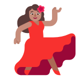 Microsoft(Windows) Woman Dancing: Medium Skin Tone Emoji