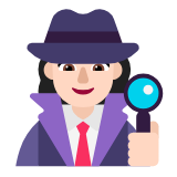 Microsoft(Windows) Woman Detective: Light Skin Tone Emoji