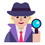 Microsoft(Windows) Woman Detective: Medium-Light Skin Tone Emoji