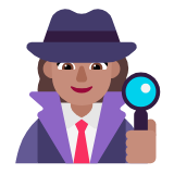 Microsoft(Windows) Woman Detective: Medium Skin Tone Emoji