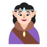 Microsoft(Windows) Woman Elf: Light Skin Tone Emoji