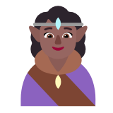 Microsoft(Windows) Woman Elf: Medium-Dark Skin Tone Emoji