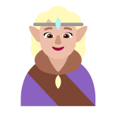 Microsoft(Windows) Woman Elf: Medium-Light Skin Tone Emoji