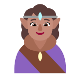 Microsoft(Windows) Woman Elf: Medium Skin Tone Emoji