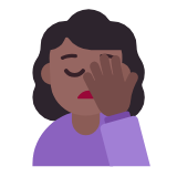 Microsoft(Windows) Woman Facepalming: Medium-Dark Skin Tone Emoji