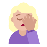 Microsoft(Windows) Woman Facepalming: Medium-Light Skin Tone Emoji