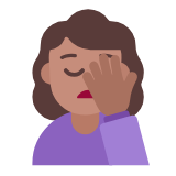 Microsoft(Windows) Woman Facepalming: Medium Skin Tone Emoji