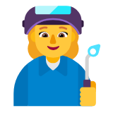 Microsoft(Windows) Woman Factory Worker Emoji