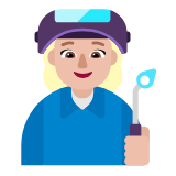 Microsoft(Windows) Woman Factory Worker: Medium-Light Skin Tone Emoji