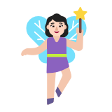 Microsoft(Windows) Woman Fairy: Light Skin Tone Emoji