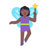 Microsoft(Windows) Woman Fairy: Medium-Dark Skin Tone Emoji