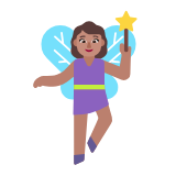 Microsoft(Windows) Woman Fairy: Medium Skin Tone Emoji