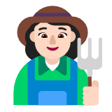 Microsoft(Windows) Woman Farmer: Light Skin Tone Emoji