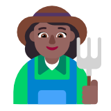 Microsoft(Windows) Woman Farmer: Medium-Dark Skin Tone Emoji