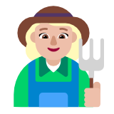 Microsoft(Windows) Woman Farmer: Medium-Light Skin Tone Emoji