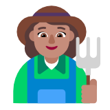 Microsoft(Windows) Woman Farmer: Medium Skin Tone Emoji