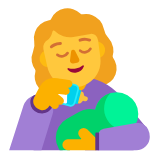 Microsoft(Windows) Woman Feeding Baby Emoji