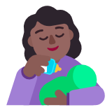 Microsoft(Windows) Woman Feeding Baby: Medium-Dark Skin Tone Emoji