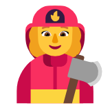 Microsoft(Windows) Woman Firefighter Emoji