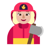 Microsoft(Windows) Woman Firefighter: Medium-Light Skin Tone Emoji