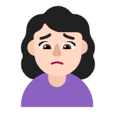 Microsoft(Windows) Woman Frowning: Light Skin Tone Emoji