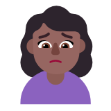 Microsoft(Windows) Woman Frowning: Medium-Dark Skin Tone Emoji