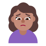 Microsoft(Windows) Woman Frowning: Medium Skin Tone Emoji