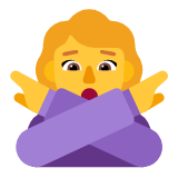 Microsoft(Windows) Woman Gesturing No Emoji