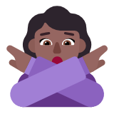 Microsoft(Windows) Woman Gesturing No: Medium-Dark Skin Tone Emoji