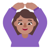 Microsoft(Windows) Woman Gesturing Ok: Medium Skin Tone Emoji