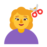 Microsoft(Windows) Woman Getting Haircut Emoji