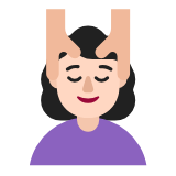 Microsoft(Windows) Woman Getting Massage: Light Skin Tone Emoji