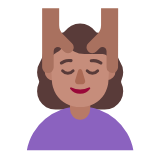 Microsoft(Windows) Woman Getting Massage: Medium Skin Tone Emoji