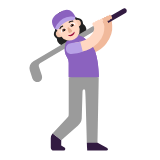 Microsoft(Windows) Woman Golfing: Light Skin Tone Emoji