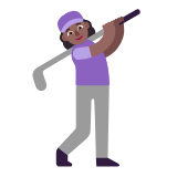 Microsoft(Windows) Woman Golfing: Medium-Dark Skin Tone Emoji