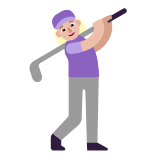 Microsoft(Windows) Woman Golfing: Medium-Light Skin Tone Emoji