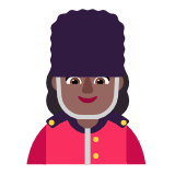 Microsoft(Windows) Woman Guard: Medium-Dark Skin Tone Emoji