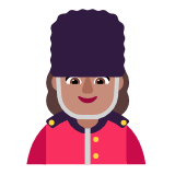 Microsoft(Windows) Woman Guard: Medium Skin Tone Emoji