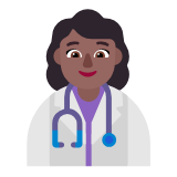 Microsoft(Windows) Woman Health Worker: Medium-Dark Skin Tone Emoji