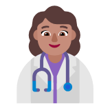 Microsoft(Windows) Woman Health Worker: Medium Skin Tone Emoji