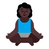 Microsoft(Windows) Woman In Lotus Position: Dark Skin Tone Emoji