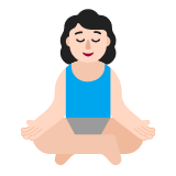 Microsoft(Windows) Woman In Lotus Position: Light Skin Tone Emoji