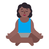 Microsoft(Windows) Woman In Lotus Position: Medium-Dark Skin Tone Emoji