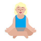 Microsoft(Windows) Woman In Lotus Position: Medium-Light Skin Tone Emoji