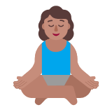 Microsoft(Windows) Woman In Lotus Position: Medium Skin Tone Emoji