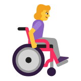 Microsoft(Windows) Woman In Manual Wheelchair Facing Right Emoji