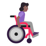 Microsoft(Windows) Woman In Manual Wheelchair Facing Right: Medium-Dark Skin Tone Emoji