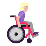 Microsoft(Windows) Woman In Manual Wheelchair Facing Right: Medium-Light Skin Tone Emoji