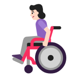 Microsoft(Windows) Woman In Manual Wheelchair: Light Skin Tone Emoji